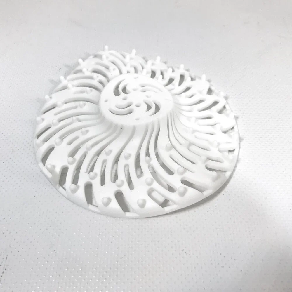 Bathtub Shower Hair Catcher White Silicone